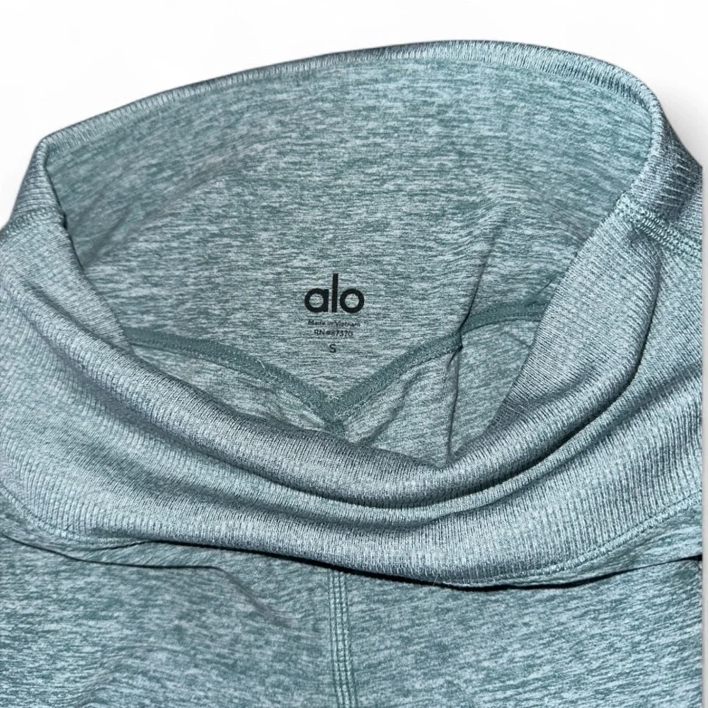 Alo Yoga Alosoft Sheila High Waist Colorblock Leggings Seagrass Green Heather S